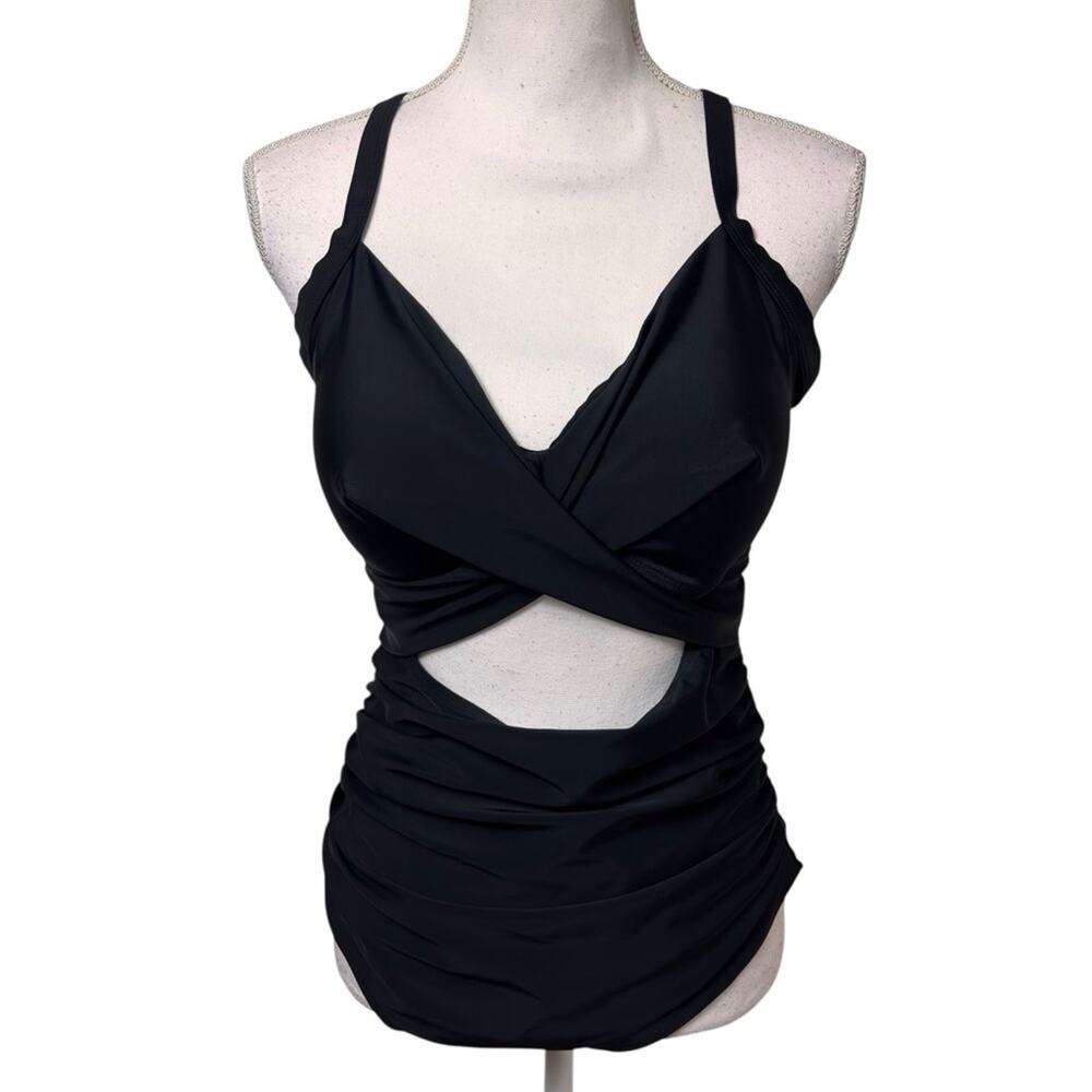 EOMENIE BLACK ONE PIECE WOMEN SWIMSUIT SIZE XL BRAND NEW WITH TAGS